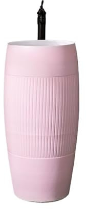 Lavandino a piedistallo Lavandino da bagno a pavimento, lavabo in ceramica for hotel, con rubinetto e kit di scarico