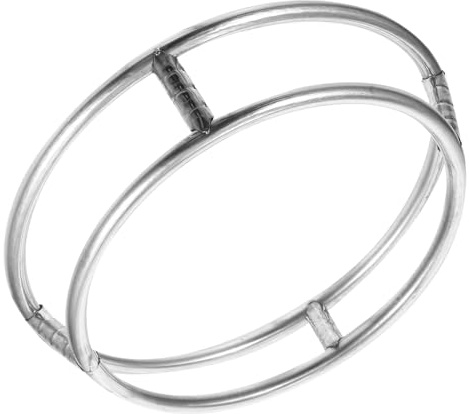 TOVINANNA Supporto per Wok Anello Rotondo in Acciaio Inossidabile Doppio Strato, Base Curva Antiscivolo e Resistente al Calore per Pentole e Padelle