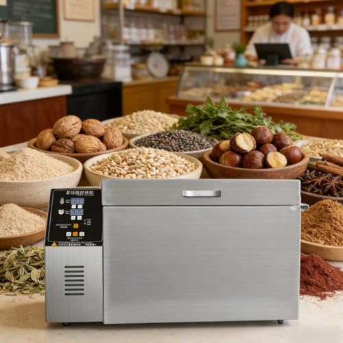 Elektrisk Kafferostare, Elektrisk Nötrostare, Tillverkad Av Rostfritt Stål, Justerbar Rosttid Och Temperatur, Jämn Uppvärmning, Lämplig För Rostning Av Spannmål. Type5