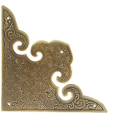 Protezione angolare decorativa, 4 pezzi Protezioni for angoli for mobili in bronzo, ottone, nero, diverse misure(Patina,6.5cm*9cm)
