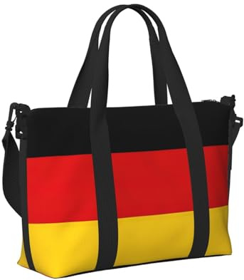 Sac à main de voyage léger et pliable avec imprimé drapeau de l'Allemagne pour femmes et hommes pour week-end, gym, vacances