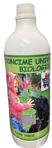 Vialca CONCIMEUNIVERSALE Biologico Liquido LT.1 Ideale per Prati Piante Fiori Giardino orto
