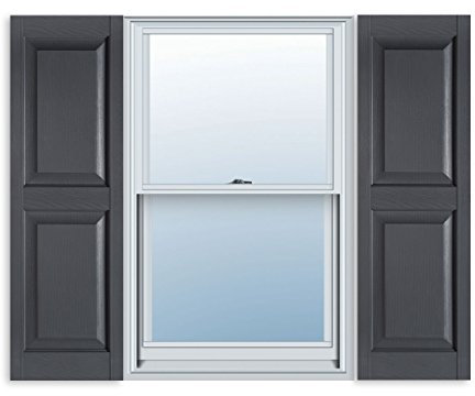 2 contraventanas de vinilo con panel elevado