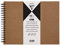 Clairefontaine 95430C Heft mit Kraftpapier zum Individualisieren (32 x 24 cm, 40 Blatt, 200 g, Spiralbindung, ideal als Gästebuch) 1 Stück kraft