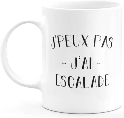quotedazur - Mug Je Peux Pas J'ai Escalade - Blanc/Céramique