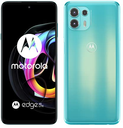 Motorola Edge 20 Lite (6.7 Inch Full HDR+ OLED display, MediaTek Dimensity 720, TurboPower, 108 MP Camera, 5000 mAH Battery, Dual SIM, 128 GB, Android 11), Lagoon Green