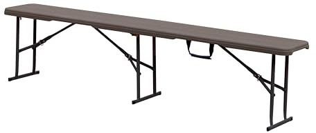 KG KITGARDEN - Banc Pliable Multifonctionnel, 183 x 28 x 43 cm, Imitation Bois - Wood BC180