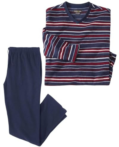ATLAS FOR MEN - Pigiama in Micropile a Righe - XXL
