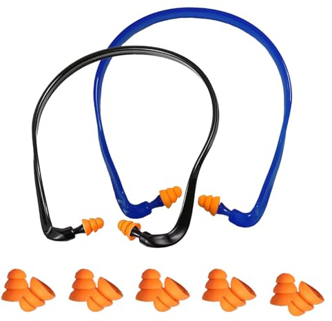 2 unidades de protección auditiva para deportes de tiro, protección auditiva, protección auditiva, protección auditiva multifuncional, tapones de protección auditiva, con 5 pares de tapones de