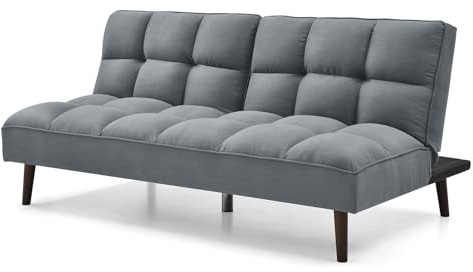 Buyqualia - Sofá Cama Clic-clac Moderno en Tela Gris – Diseño Elegante y Funcional con Apertura rápida