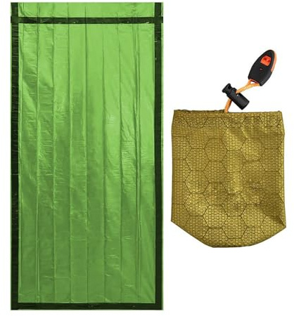 Survival Sleeping Bag Waterproof - Portable Lightweight Blanket, Water- Thermal Bivouac Bag, Compact Sleeping Bag | For Camping, Hiking, Backpacking, Outdoor Adventure, Survival