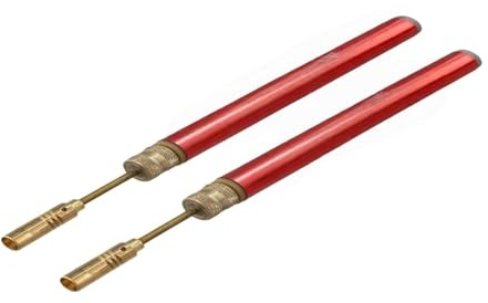 For soplete Gas butano Lápiz Aerógrafo Soldador con control de llama ajustable: Herramienta versátil inalámbrica recargable for rosa(2pcs)