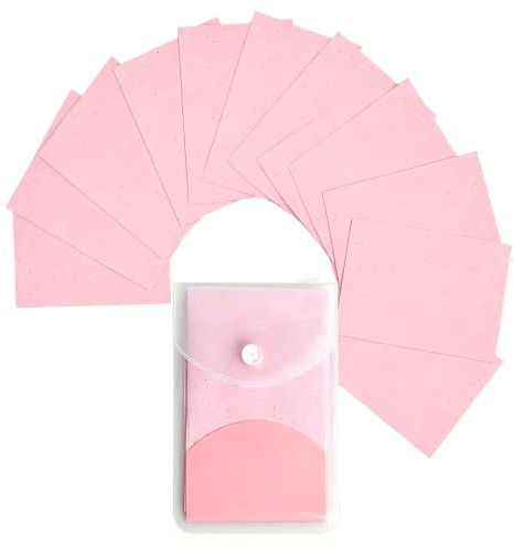 Oil Blotting Sheets for Face,Oil Absorbing Sheets(10cm x 7cm,Pink) | 160 Counts Blotting Paper for Oily Skin Care,Compact Makeup Blotting Tissue,Makeup Blotting Paper Facial Tissue