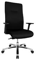 Topstar Big Star 20 inklusive höhenverstellbare Armlehne Bürodrehstuhl, Stoff, schwarz, 67 x 67,5 x 130 cm