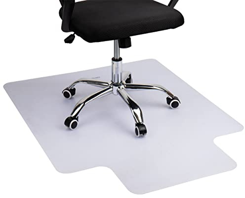 Mind Reader Office Chair Mat for Carpet – Heavy Duty PVC Floor Protector, Transparent Chair Mat for Carpeted Floors, 35.5L x 47.5W x 0.0625H, Clear