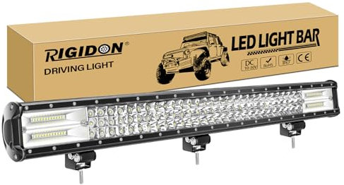 RIGIDON 70 cm led light barre, 28 pollici 396W tripla fila 12V 24V barre di illuminazione, lampada luminosa per offroad veicoli auto camion SUV ATV 4x4 trattore, 6000K fendinebbia