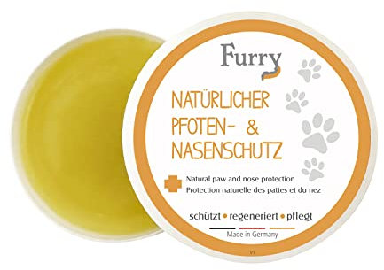 Furry Pfotenbalsam Nasenbalsam für Hunde, 120ml, Made in Germany, schützt, beruhigt, ohne Vaseline, Pfotenschutz für Sommer und Winter, mit Bienenwachs, Kokosöl, Hanföl, Ringelblumenöl