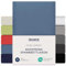 Dreamzie Premium Spannbettlaken 140x200 cm - 160x200 cm - 37cm Seitenhöhe - auch für Boxspringbett & Wasserbett - Bettlaken Boxspringbett 100% Jersey Baumwolle, 150 g/m² - Oeko-TEX - Blau