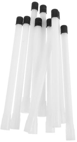 SOLUSTRE Set 10 Pezzi Estensori Valvola Pneumatici in Plastica 150mm, Prolunga Dritta Stelo Valvola Per Auto, Scooter e Bici, Accessorio Per Gonfiaggio Comodo Senza Piegarsi