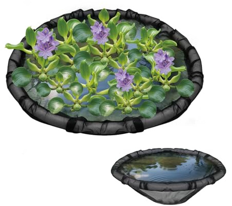 Flora galleggiante barriera per pesce, isola delle piante, protezione per laghetti a maglia fine, protegge le piante galleggianti dai pesci di stagno