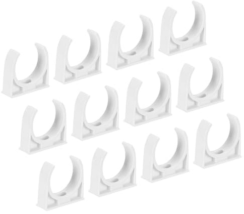 sourcing map 20 clip per condotto a U in PVC per tubo da 40 mm di diametro di fissaggio per tubo flessibile