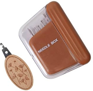 10 agujas de coser con funda magnética y hilo de acero inoxidable grandes para herramientas profesionales de mano