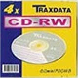 1 x TRAXDATA SILVER CD-RW 4xSpeed CD-REWRITABLE, factory sealed in jewel case.