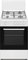 Nikkei SN554WG - Cucina a gas con forno a gas, 50x50 cm, colore Bianco