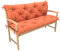 chilly pilley Bankkissen Relax Palettenkissen mit Rückenlehne Gartenschaukelkissen mit Nähten Gesteppt Gartenkissen Garten Kissen Sitzpolster Hollywoodschaukel (150x50x50, Orange)