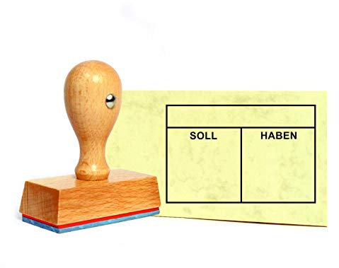 Stempel Soll Haben - Tabelle - 60 x 40 mm
