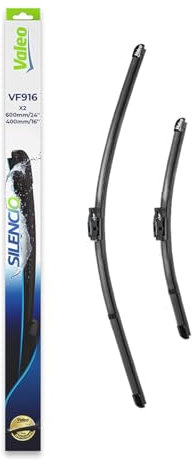 VALEO Silencio Essuie-glace - VF916 - Kit de Balais d'Essuie-glace 600 mm / 400 mm Plats d'Origine de Haute performance, Visibilité Supérieure sur la Route- Avant - Lot de 2 Balais - 577916
