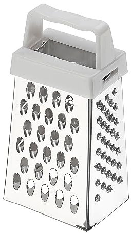 Chef Aid Mini Grater, Efficent Kitchen Gadget, Perfect for Grating Garlic, Nutmeg, Chocolate, and Parmesan, Dishwasher Safe, Metallic, 6,6 x 3,8 x 2,8 cm