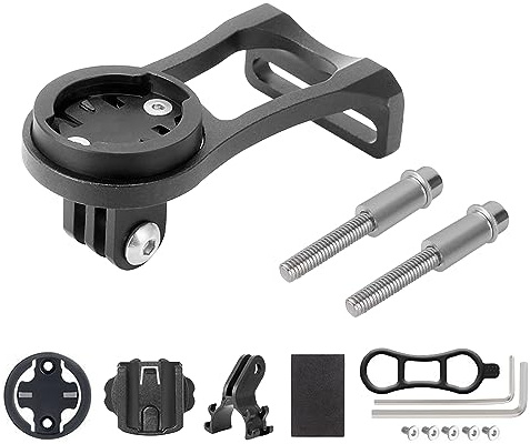 Cykelhållare för Garmin Edge 500 510 520 530 25 130 200 800 810 820 1000 1030 Bryton Rider Cateye GPS cykeldator stam fäste aluminium cykelhållare cykel stam hållare stam hållare | 800 810 1000 Bryton Rider Cateye aluminium GPS-fäste cykel främre stam för Garmin klocka räknare med tillbehör