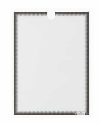 Durable Dokumentenhalter A4 selbstklebend, Infolösung, anthrazit/grau, 5 Stück, 400657