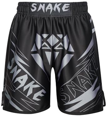 YOOJIA Shorts thailändsk boxning barn pojke gymnastik shorts boxning Muay Thai kickboxning strid korta byxor träning tävling sportkläder, Typ N, 11-12 år