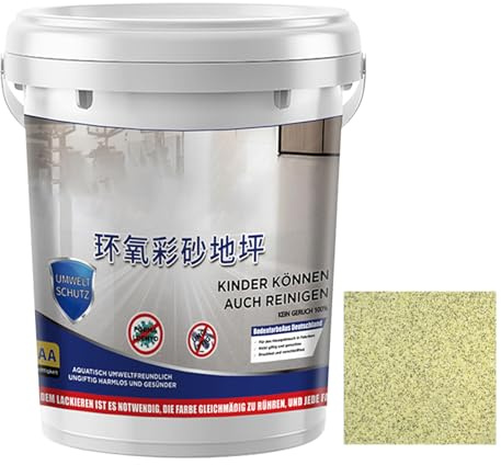 Bodenbeschichtung - Hochglanz-Marmoreffekt-Beschichtung | Anstrich schmutzabweisend schnelltrocknend für Beton Outdoor Garagen Bau Keller Indoor Home