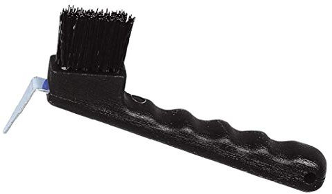 NETPROSHOP Hufkratzer, Hufauskratzer mit Bürste Hufpflege schwarz