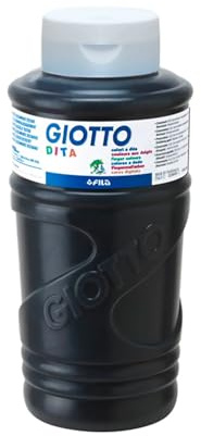 Giotto 5360 24 - Colori a dita, 750 ml, colore: Nero