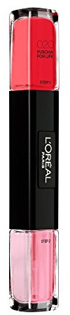 L'Oréal Paris Infaillible Nagellack Pink / 2 in 1 Top Coat und Unterlack in knalligem Fuchsia / 020 Fuchsia For Life / 1 x 10 ml