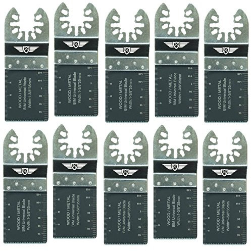 10 x 35mm TopsTools FA35B_10 Fast Fit Metal Cutting Blades Compatible with Dewalt Stanley Black and Decker Bosch Fein (Non-StarLock) Makita Milwaukee Parkside Ryobi Worx Workzone Multitool