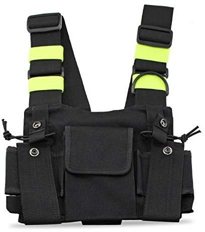 KEESIN Radio Walkie Talkie Bolsillo en el Pecho Bolsas de arnés Mochila Funda Radios bidireccionales Estuche Accesorio Poseedor (Verde)