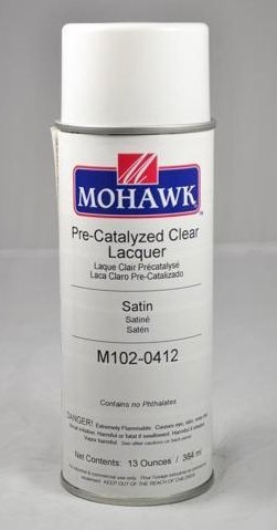 Mohawk Pre-Catalyzed Clear Lacquer -Satin Aerosol Spray Finish 13 oz (1)