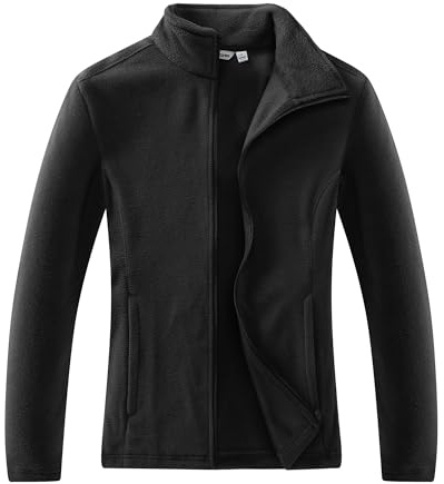 Outdoor Ventures Women's Lightweight Warm Zip Up Long-Sleeve Soft Polar Fleece Jacket for Fall Winter