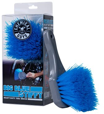 Chemical Guys ACCG05 Big Blue Stiffy Heavy Duty Tire & Upholstery Cleaning Brush, (Safe for Cars, Trucks, SUVs, RVs, Motorcycles, & More) Blue