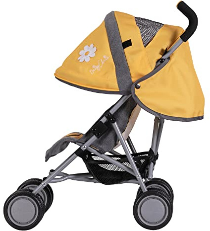 Daisy Chain Little Zipp Dolls Pushchair – 62cm handle height. For 18 months to 3 years. (Sunflower)