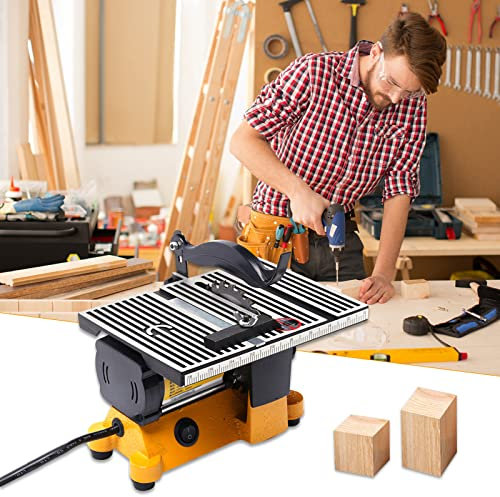 Tischkreissäge 4500U/min,CEIEVER Tischsäge Schnitthöhe 15mm Kreissäge mit Untergestell 60W 220V Tischkreissägen mit Klingen,für alle Holzarten und Holzfaserplatten