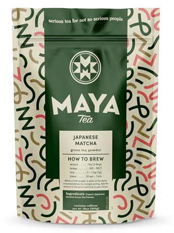 Maya Tea Japanese Matcha, Culinary Grade, Green Tea Powder, Naturally Caffeinated, 16 Ounce (Pack of 1)