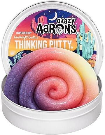 Crazy Aaron's Thinking Putty - Goodnight Cactus - Multi-Color Sensory Putty for Kids and Grown ups in a 4 Tin - Creative and Endless Fun, Stress Relief Therapy Toys, Never Dries Out - Made in USA