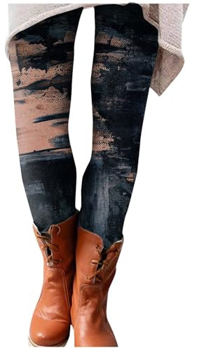 KONG JIMFAN Thermo Leggings Damen Sport Leggins Leggings Aus Lammkaschmir Thermohose Leggings Damen Elegant Thermo Strumpfhose Ohne Naht Thermo Wäsche Frauen Hosenbunderweiterung(#4 Black,XL)