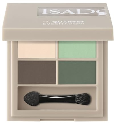 IsaDora Lidschatten Palette Quartet - Eyeshadow Palette für makelloses Augen Make-Up - Vegan - Umwerfendes Make Up Set mit je vier Lidschatten - 02 Neo Mint